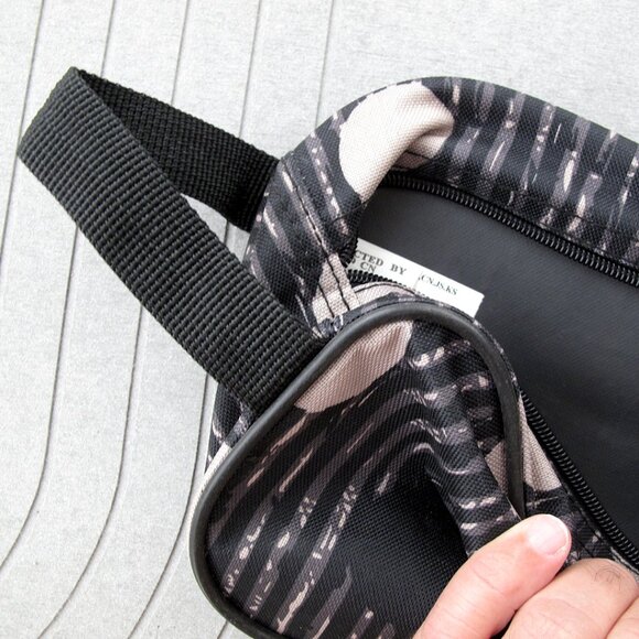 Tag Handbags - Toiletry bag small travel cosmetic TAG Brand bag Gray & Black zippered polka dot